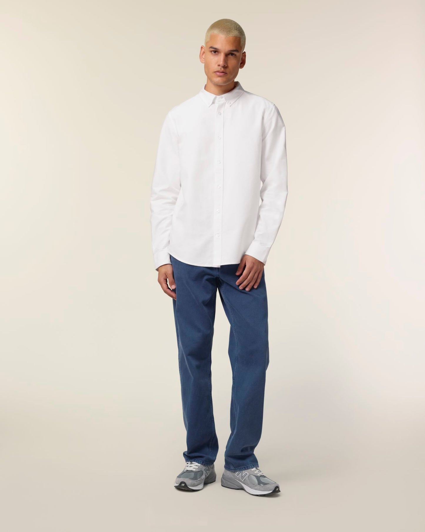Stanley Oxford Shirt - White - Vorderseite 