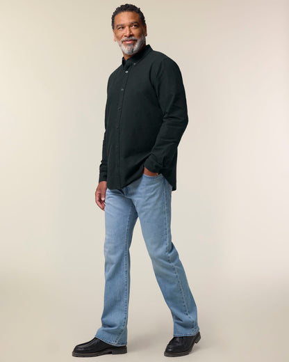 Stanley Oxford Shirt - Black - Vorderseite 