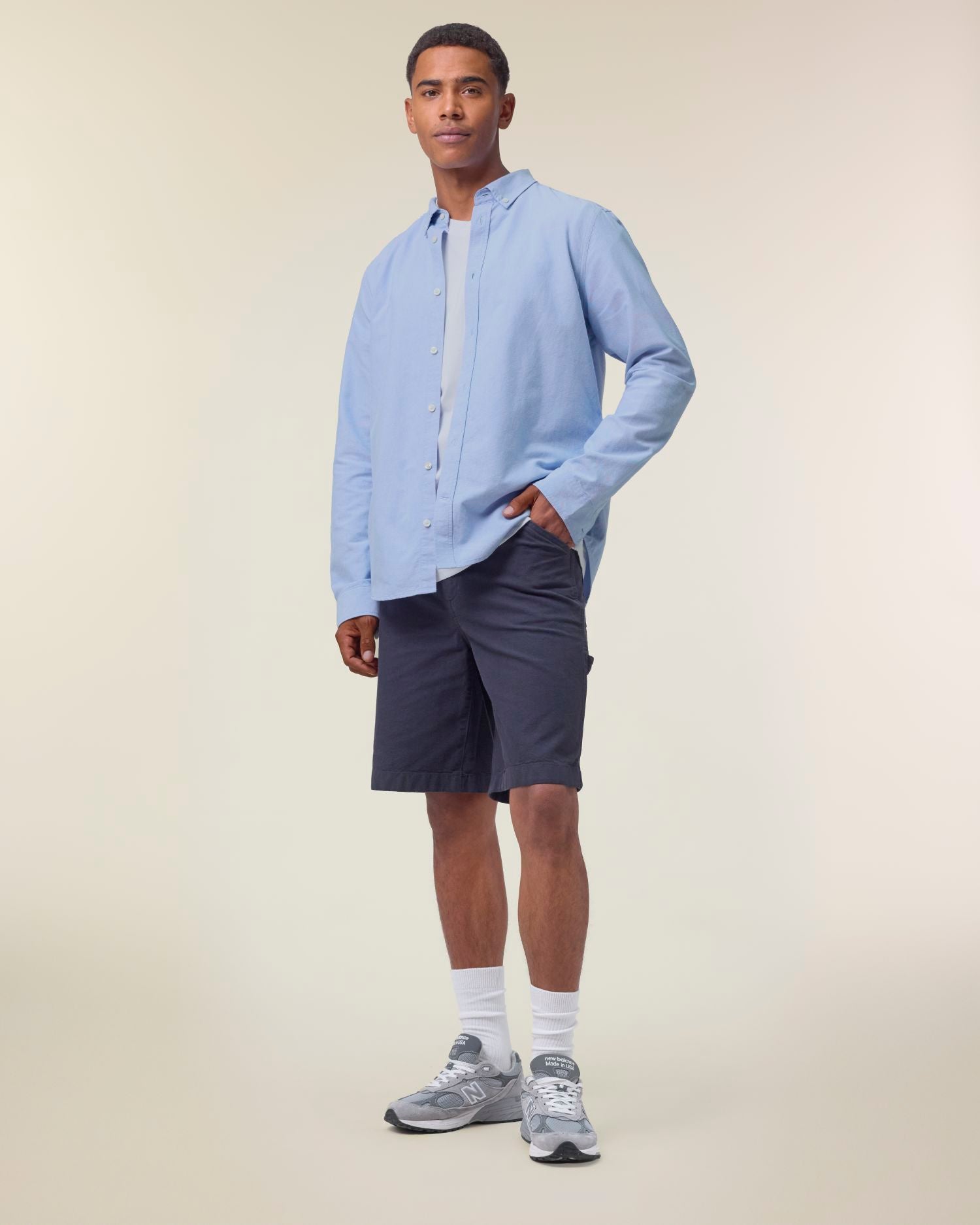 Stanley Oxford Shirt - Blue Oxford - Vorderseite 