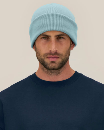 Rib Beanie 2.0 - Pebble Blue - Vorderseite 