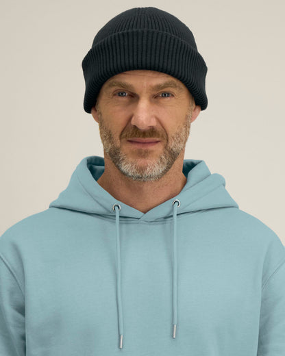 Fisherman Beanie 2.0 - Black - Vorderseite 