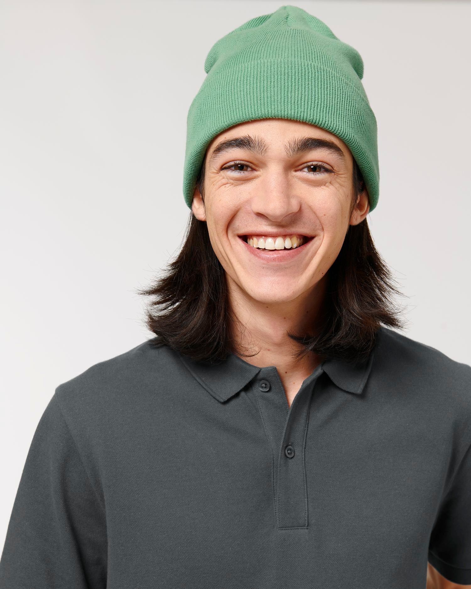 Rib Beanie - Dusty Mint - Vorderseite 