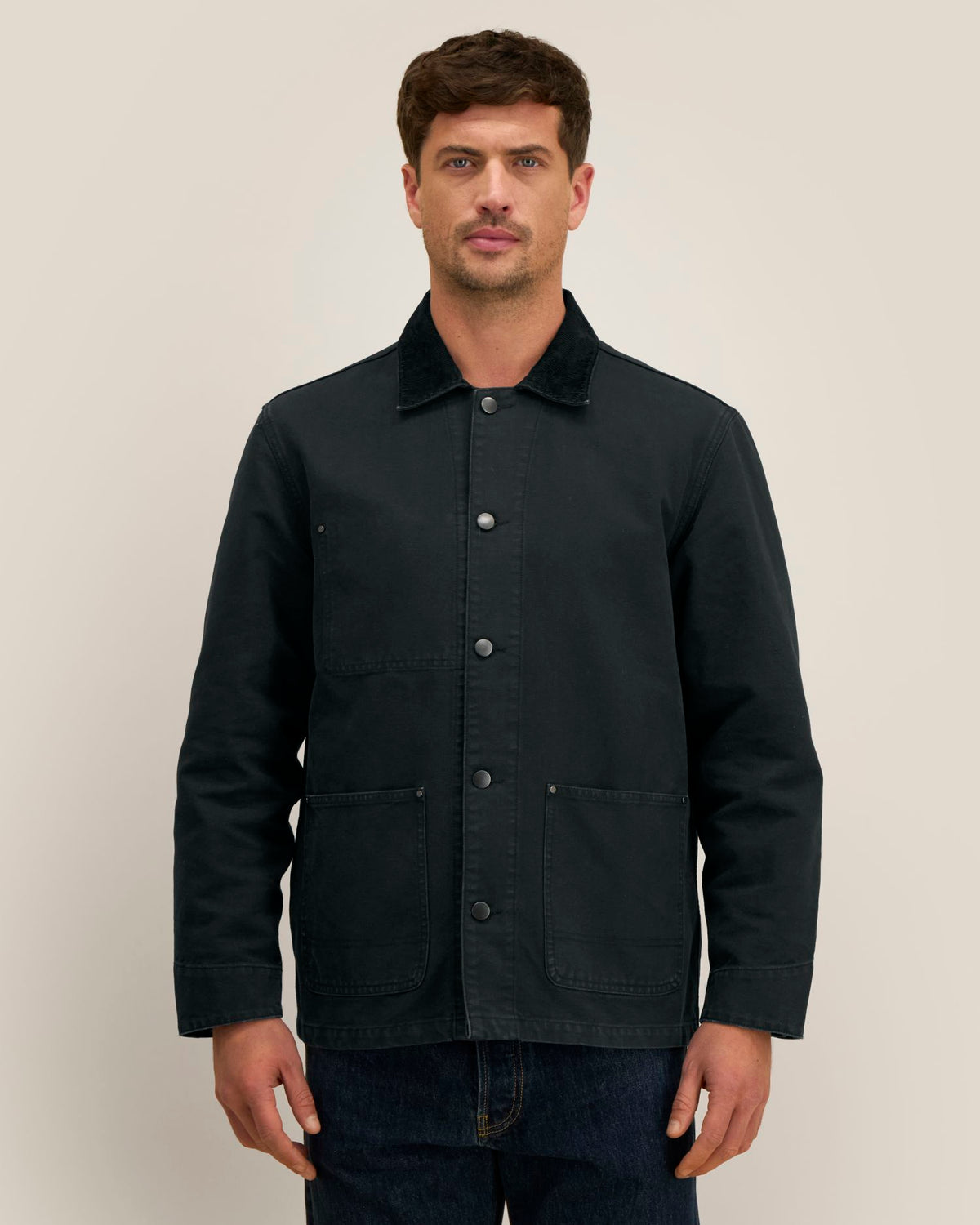 Chore Jacket - G. Dyed Black - Vorderseite 