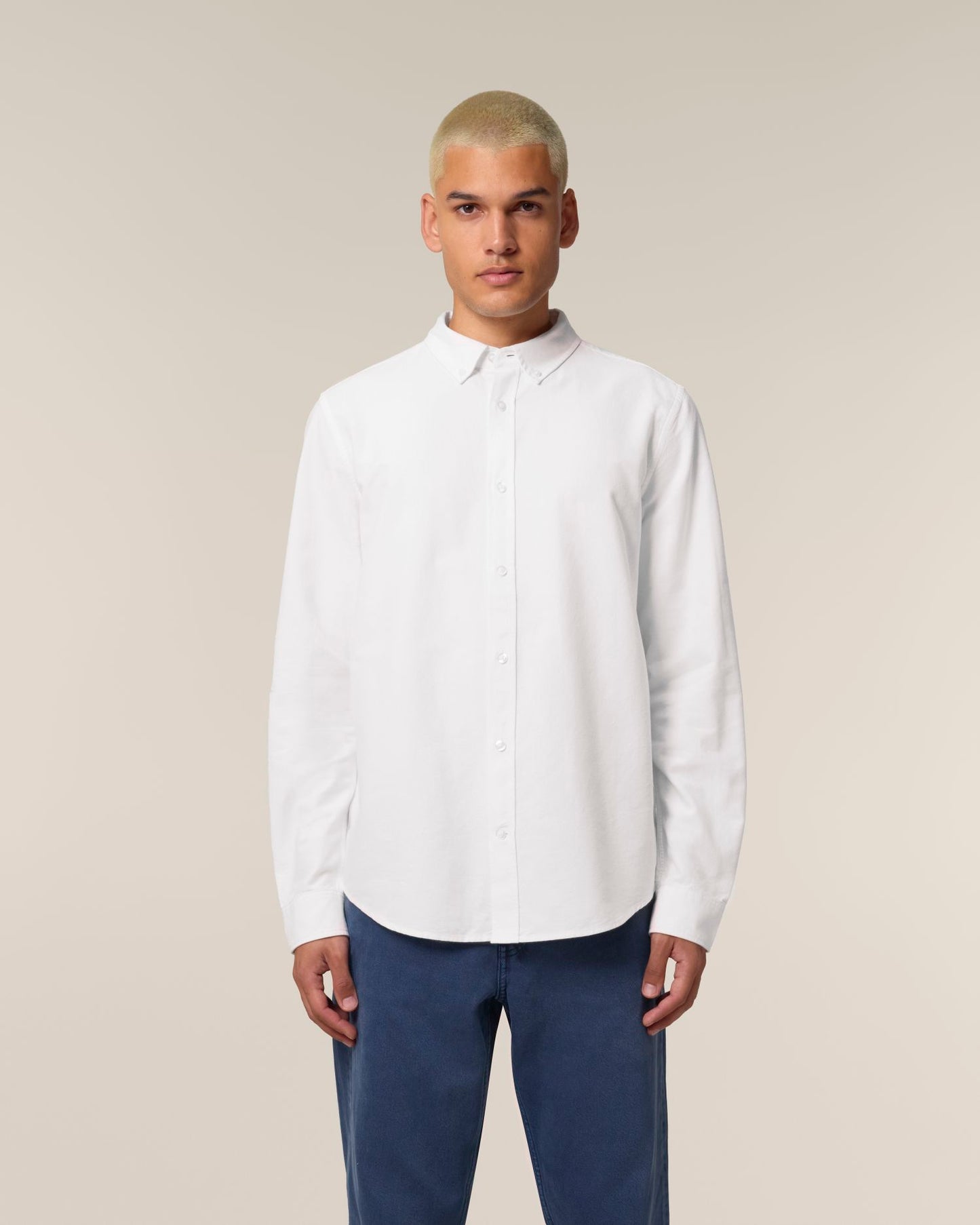 Stanley Oxford Shirt - White - Vorderseite 