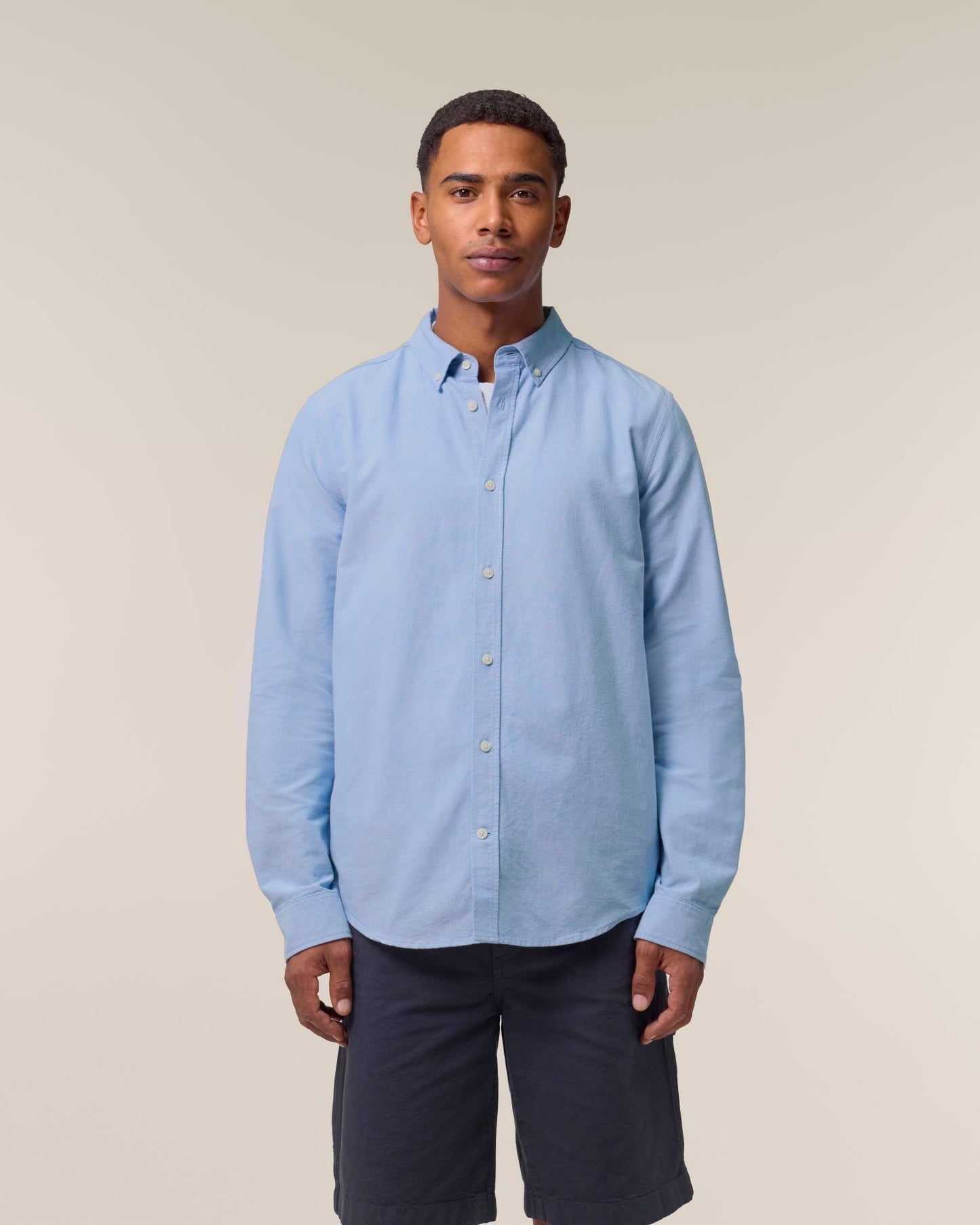 Stanley Oxford Shirt - Blue Oxford - Vorderseite 