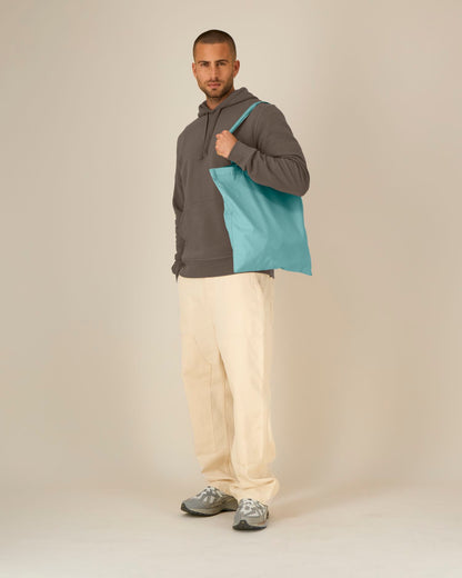 Light Tote Bag - Teal Monstera - Vorderseite 