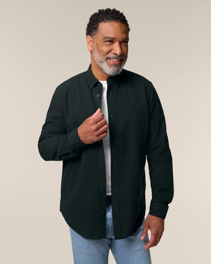 Stanley Oxford Shirt - Black - Vorderseite 