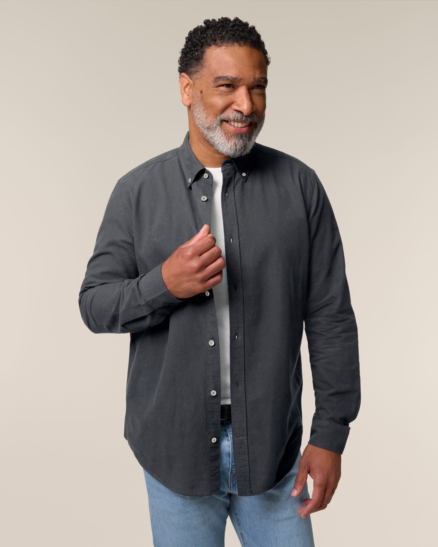 Stanley Oxford Shirt - Anthracite - Vorderseite 