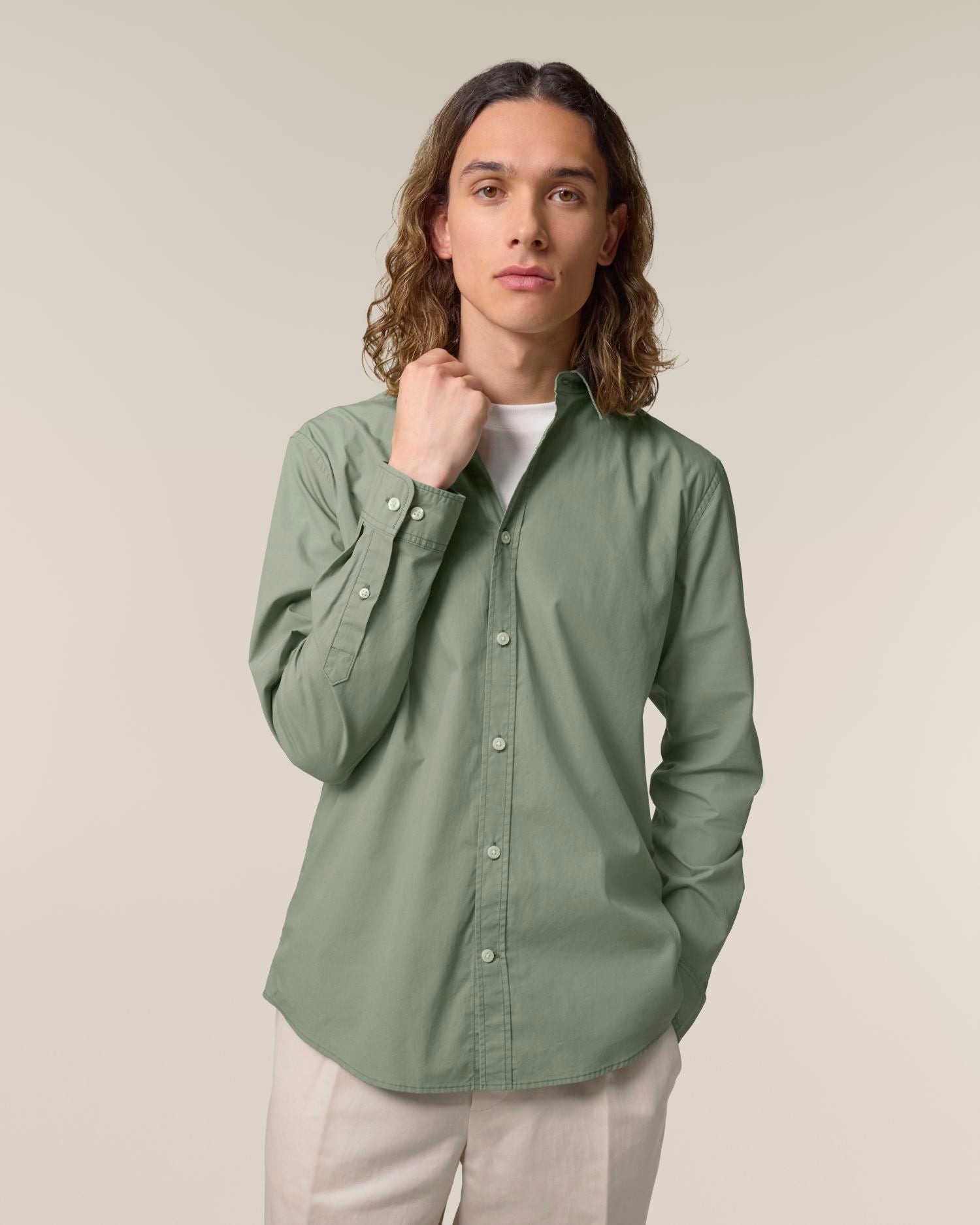 Stanley Styler Shirt - Soft Khaki - Vorderseite 