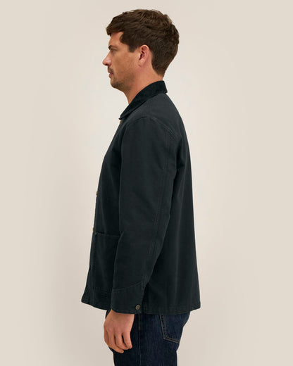 Chore Jacket - G. Dyed Black - Vorderseite 