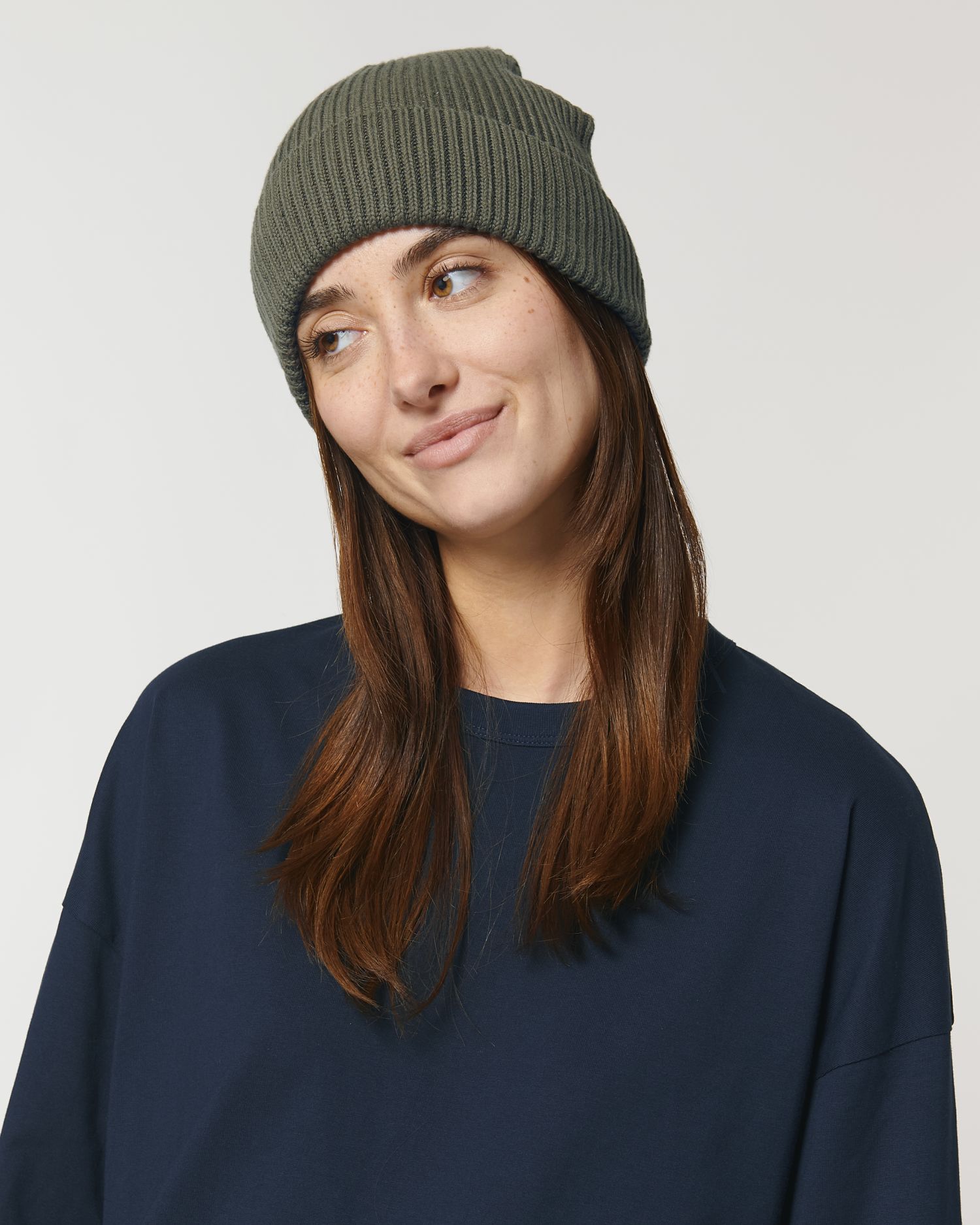 Fisherman Beanie - Khaki - Vorderseite 