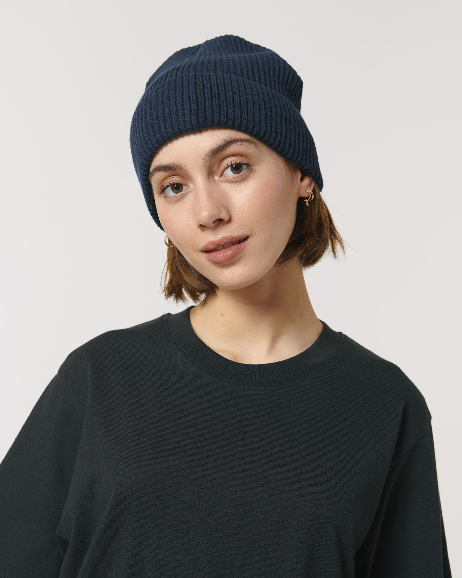 Fisherman Beanie - French Navy - Vorderseite 