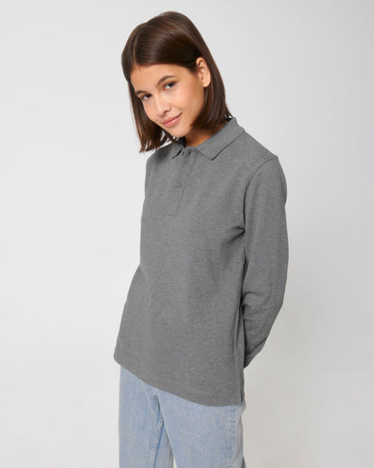 Prepster Long Sleeve - Mid Heather Grey - Vorderseite 