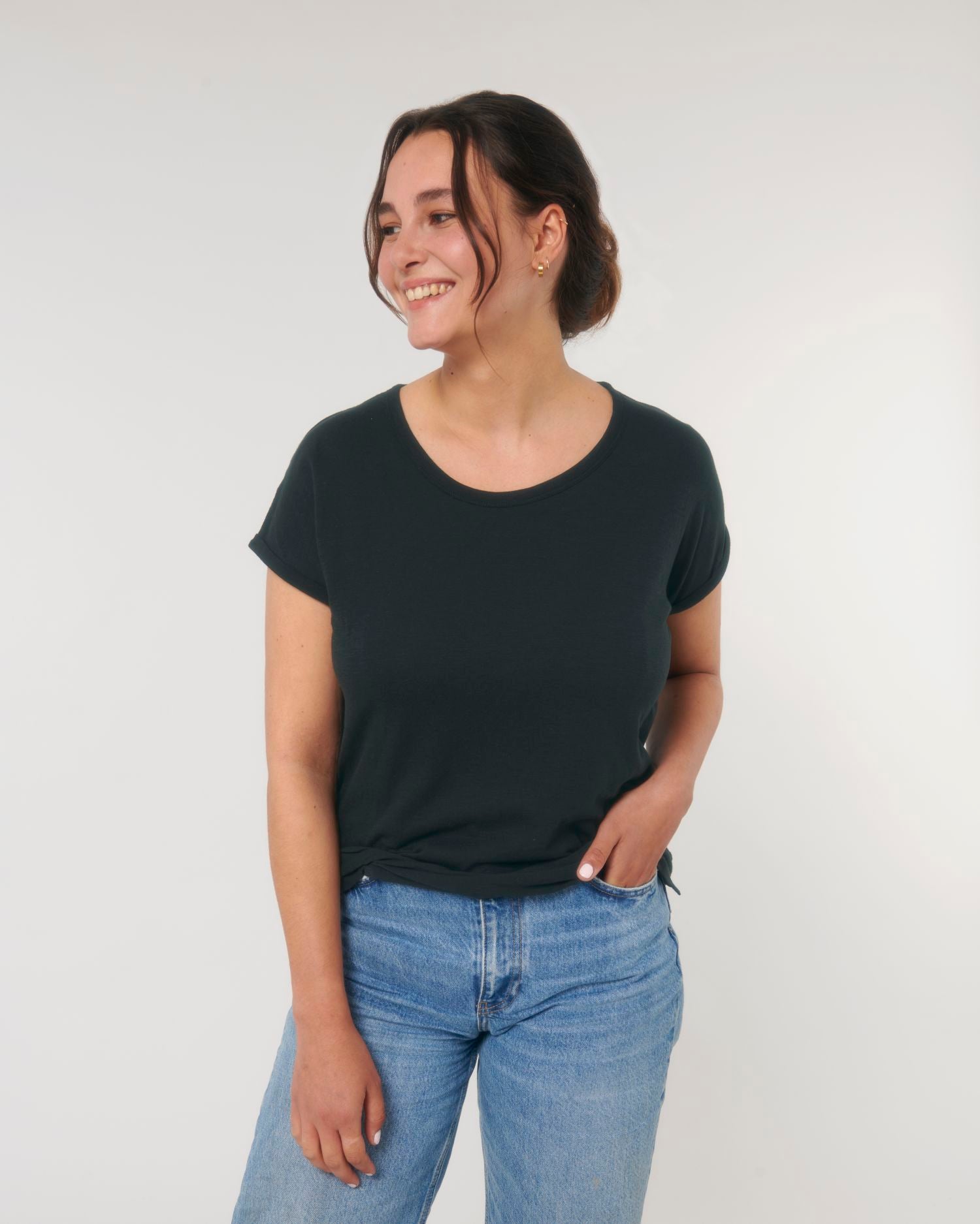 Stella Rounder Slub - Black - Vorderseite 