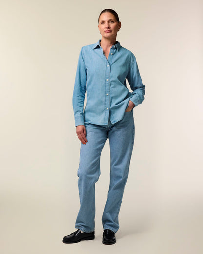 Stella Denim Shirt - Light Wash - Vorderseite 