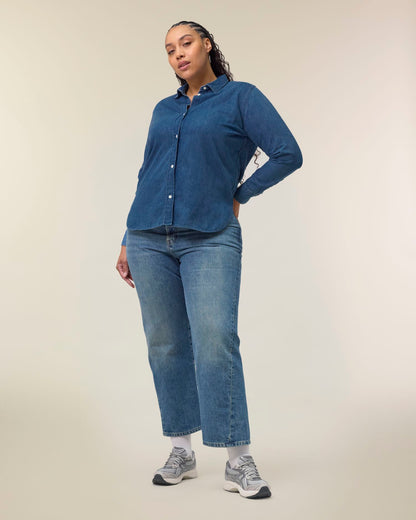 Stella Denim Shirt - Mid Wash - Vorderseite 