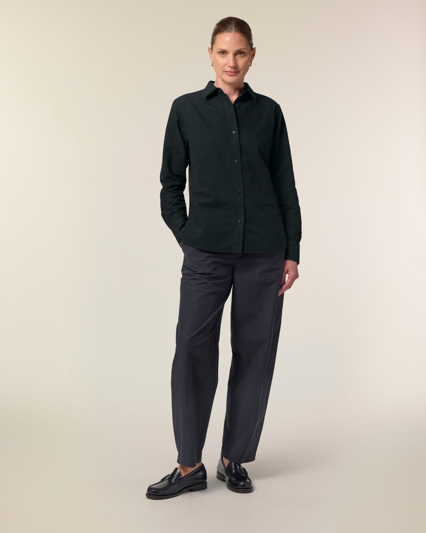 Stella Oxford Shirt - Black - Vorderseite 