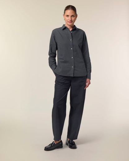 Stella Oxford Shirt - Anthracite - Vorderseite 