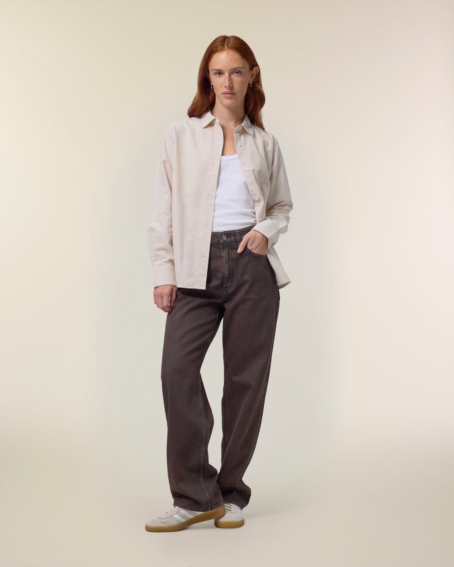 Stella Oxford Shirt - Beige Oxford - Vorderseite 