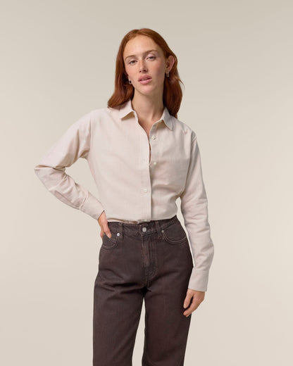 Stella Oxford Shirt - Beige Oxford - Vorderseite 