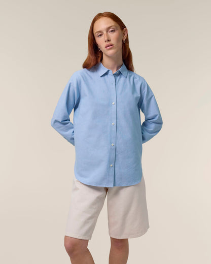 Stella Oxford Shirt - Blue Oxford - Vorderseite 