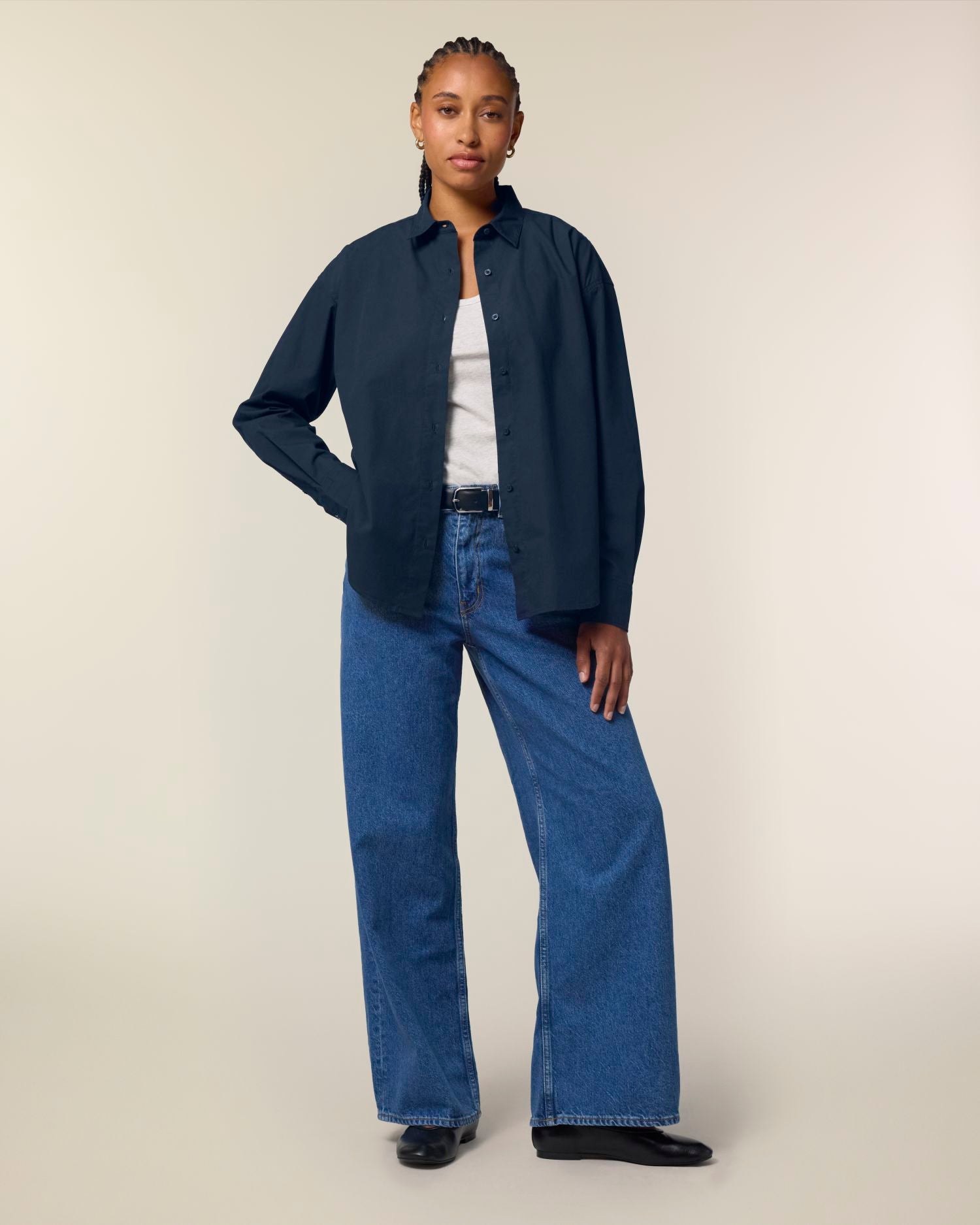Stella Styler Shirt - French Navy - Vorderseite 