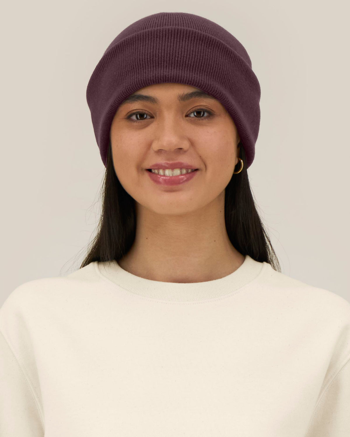 Rib Beanie 2.0 - Red Brown - Vorderseite 