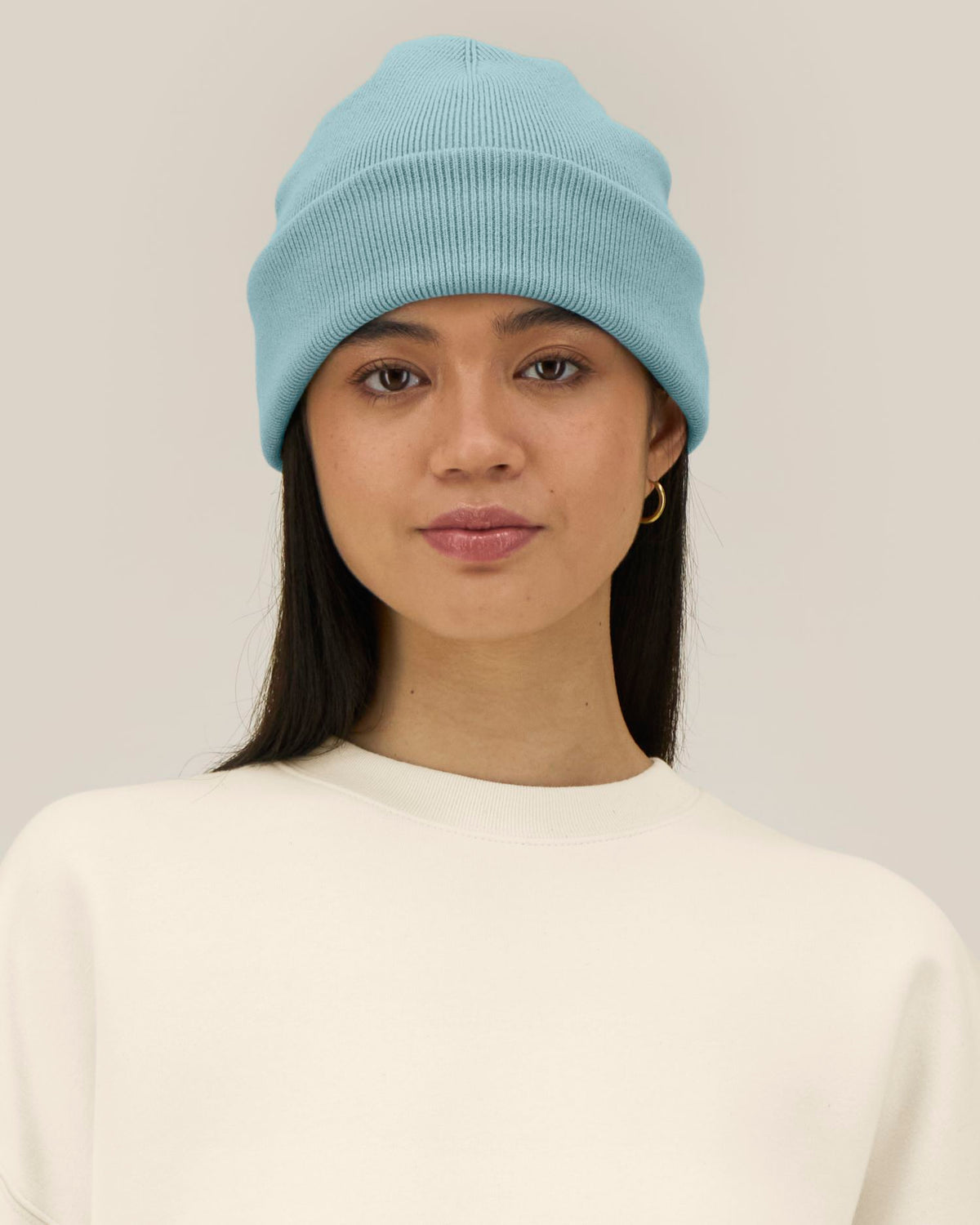 Rib Beanie 2.0 - Pebble Blue - Vorderseite 