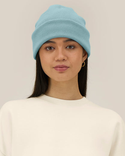 Rib Beanie 2.0 - Pebble Blue - Vorderseite 