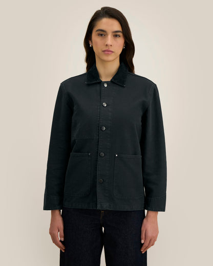Chore Jacket - G. Dyed Black - Vorderseite 