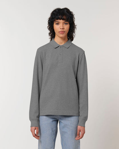 Prepster Long Sleeve - Mid Heather Grey - Vorderseite 