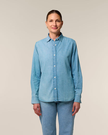 Stella Denim Shirt - Light Wash - Vorderseite 