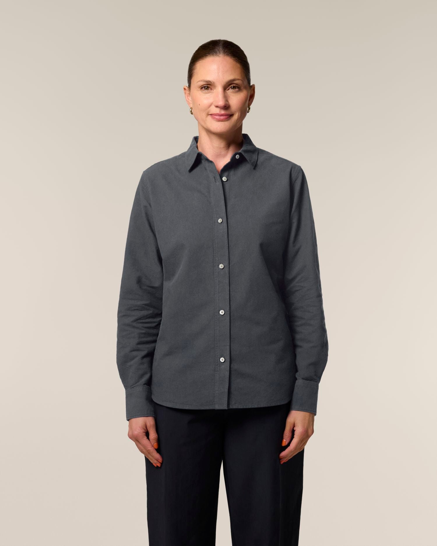 Stella Oxford Shirt - Anthracite - Vorderseite 