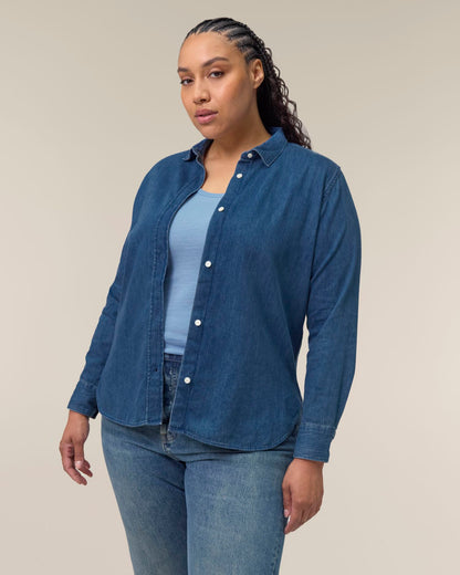 Stella Denim Shirt - Mid Wash - Vorderseite 