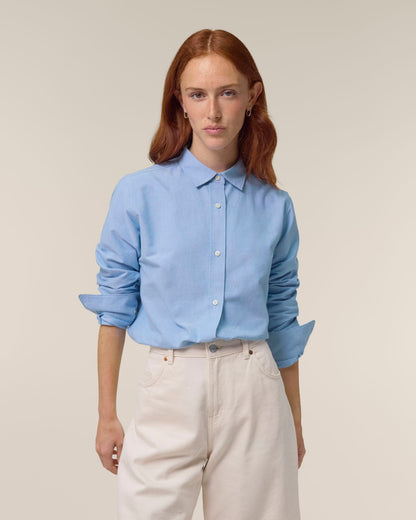 Stella Oxford Shirt - Blue Oxford - Vorderseite 