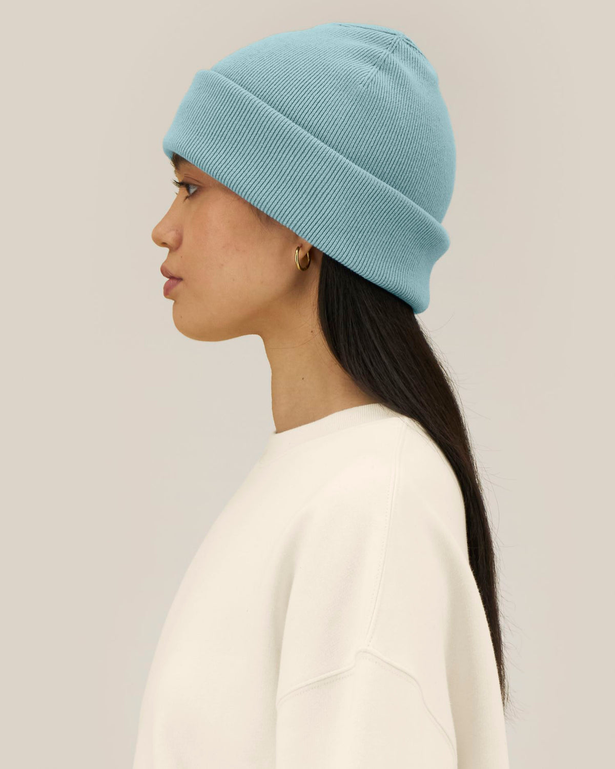 Rib Beanie 2.0 - Pebble Blue - Vorderseite 