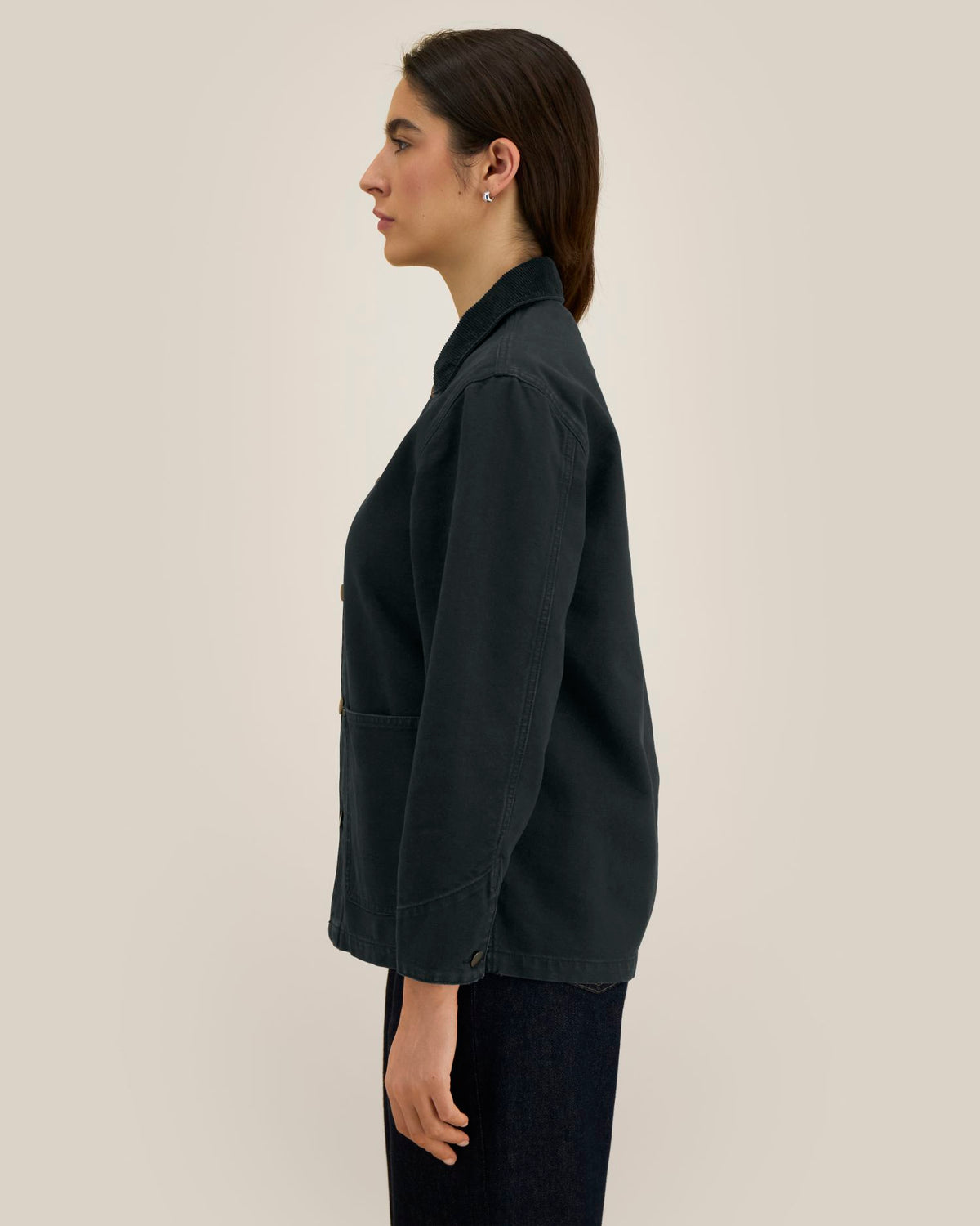 Chore Jacket - G. Dyed Black - Vorderseite 