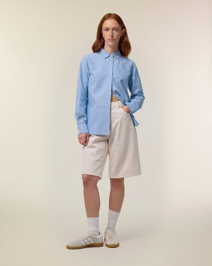 Stella Oxford Shirt - Blue Oxford - Vorderseite 
