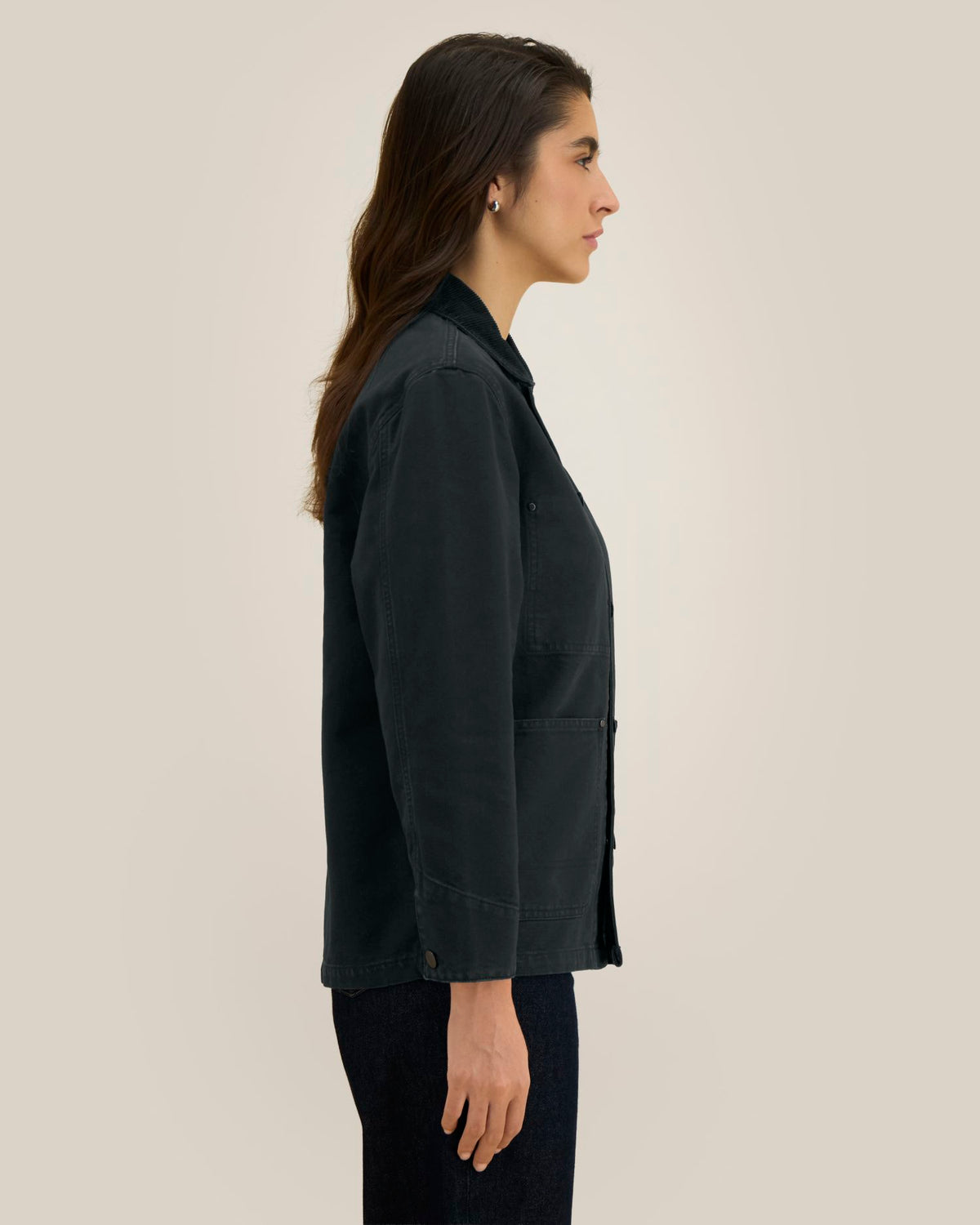 Chore Jacket - G. Dyed Black - Vorderseite 