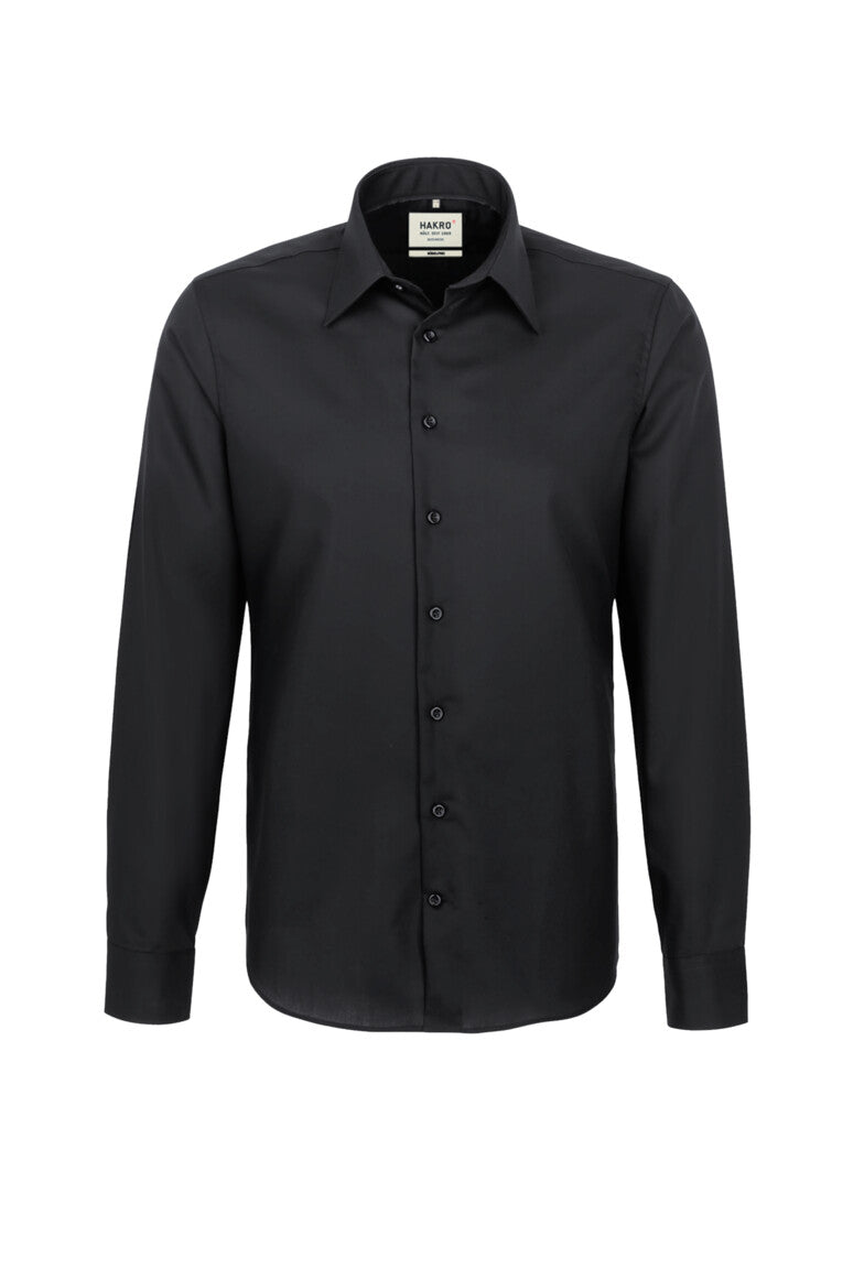 HAKRO Hemd Business Regular - Schwarz - 1