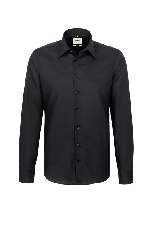 HAKRO Hemd Business Regular - Schwarz - 1