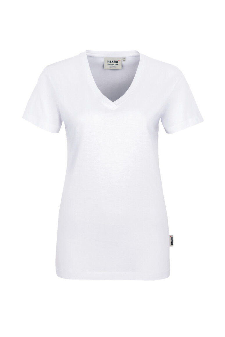 HAKRO Damen V-Shirt Classic - Weiß - 1