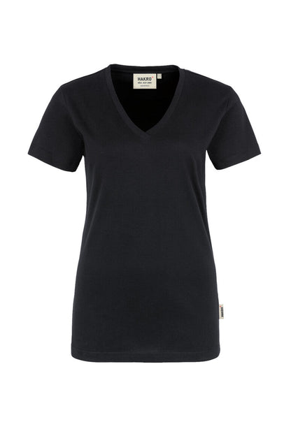 HAKRO Damen V-Shirt Classic - Schwarz - 1