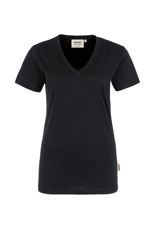 HAKRO Damen V-Shirt Classic - Schwarz - 1