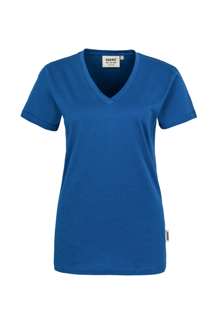 HAKRO Damen V-Shirt Classic - Royalblau - 1