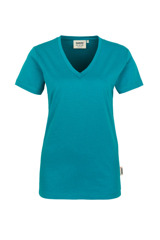 HAKRO Damen V-Shirt Classic - Smaragd - 1