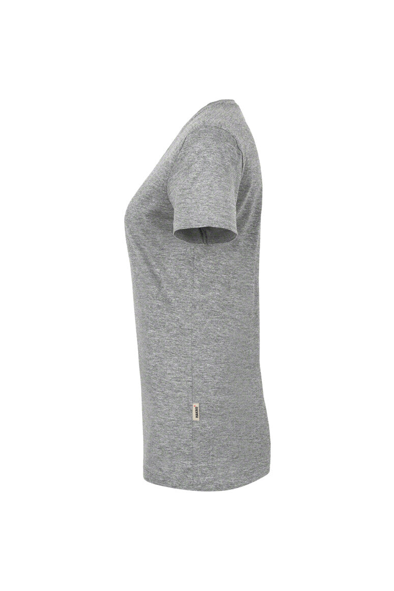 HAKRO Damen V-Shirt Classic - Grau meliert - 2