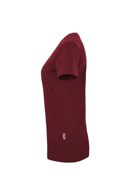 HAKRO Damen V-Shirt Classic - Weinrot - 2