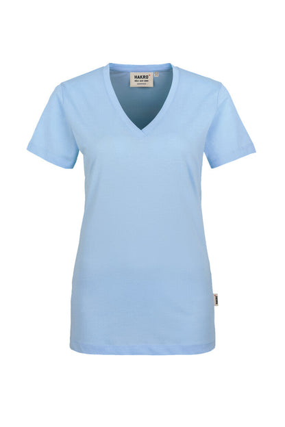 HAKRO Damen V-Shirt Classic - Eisblau - 1