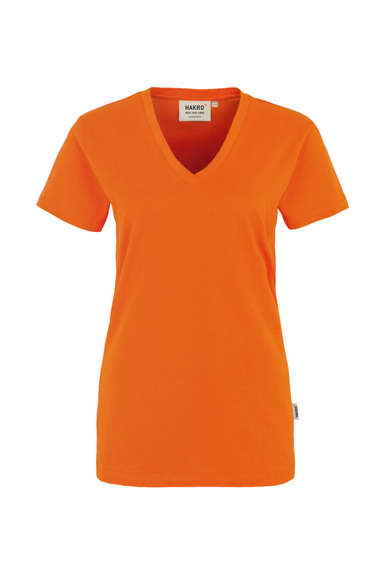 HAKRO Damen V-Shirt Classic - Orange - 1